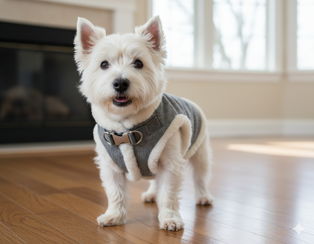 The "Heritage" Tweed & Shearling Vest Harness