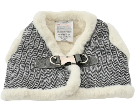 The "Heritage" Tweed & Shearling Vest Harness